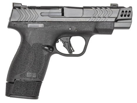 Smith & Wesson 13990 M&P 9 Shield Plus 9mm Luger 10+1 15+1 13+1 4" Stainless Armornite Gray Ported/Serrated Stainless Steel Slide Black Textured Grip