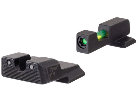 Trijicon 601110 DI Night Sight Set Green/Tritium/Fiber Optic Front Sight-Green Tritium Black Outline Rear Sight Smith & Wesson M&P Shield/M&P Shield Plus