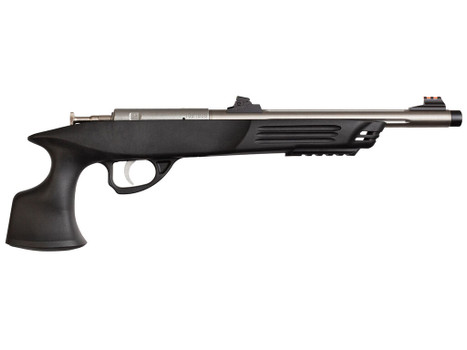 Crickett KSA796 Hunter Adult 22 WMR 1rd 9" Threaded Single Shot Stainless Barrel, Black Synthetic Grips