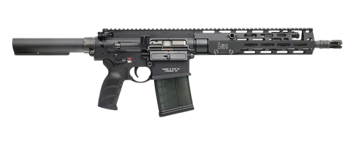 HK 81001053 MR762 A4 7.62x51mm 10+1 13" Threaded Barrel, M-LOK Handguard, Black Receiver w/Picatinny Rail, Black Pistol Tube, Black Ergonomic Grip                                                      
