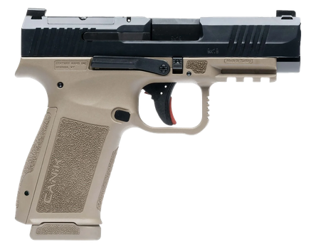 Canik HG7883BDN Mete MC9LS Sub-Compact Frame 9mm Luger 17+1 3.64" Black Steel Barrel, Black Nitride Serrated Steel Slide, Flat Dark Earth Polymer Frame w/Picatinny Rail, Interchangeable Backstrap Grip