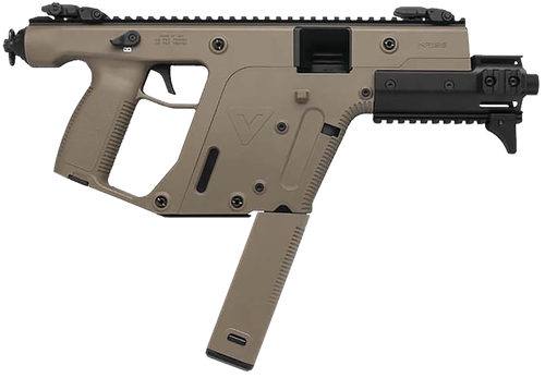 Kriss USA KV10PFD30 Vector SDP Enhanced G2 10mm Auto 33+1 6.50" Black Nitride Threaded Barrel, Flat Dark Earth Picatinny Rail Top & Bottom, MK5M Modular Rail                                           