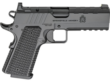 Springfield Armory PX9227LAOS 1911 Emissary 9mm 9+1 4.25" Stainless Steel Barrel Optic Ready Black Carbon Steel Slide VZ Grips Thin-Line G10 Grip