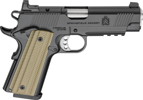 Springfield Armory PO9227AOS 1911 Operator 9mm 9+1 4.25" Black Cerakote Optic Ready Carbon Steel Slide VZ G10 Grip                                                                                      