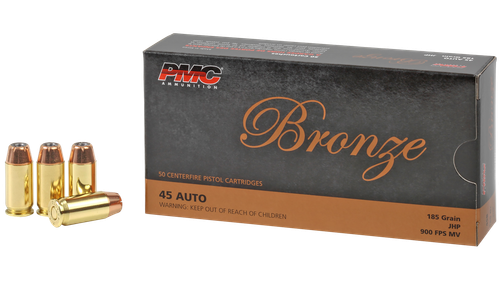 PMC 45B Bronze  45ACP 185gr Jacketed Hollow Point 50 Per Box/20 Case                                                                                                                                    