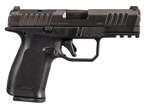 Rost Martin RM1CBLKOSP10CA RM1C *CA Compliant 9mm Luger 10+1 4" Black Compensated Match Grade Barrel, Black Tenifer Optic Ready/Serrated Steel Slide, Black Textured Grip