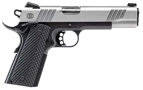 Bersa B19117050SBBK B1911  Full Size Frame 45 ACP 8+1 5" Stainless Steel Barrel, Stainless Serrated Steel Slide, Black Stainless Steel Frame w/Beavertail, Black VZ Grip, Ambidextrous                  