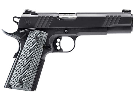 Bersa B19117050BBBB B1911 Onyx Full Size Frame 45 ACP 8+1 5" Stainless Steel Barrel, Black Serrated Steel Slide, Black Stainless Steel Frame w/Beavertail, Gray VZ Grip, Ambidextrous