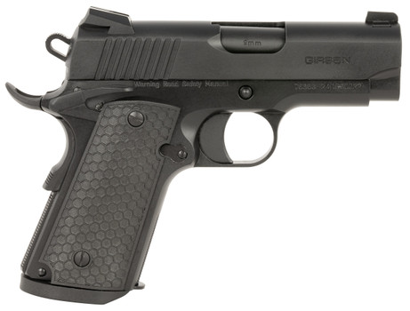 Girsan 392065 MC1911 SC Untouchable Sub-Compact Frame 9mm Luger 7+1 3.40" Black Steel Barrel, Black Serrated Steel Slide & Frame w/Beavertail, Black Polymer Grip                                       