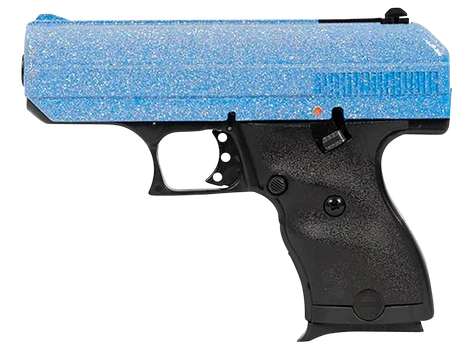 Hi-Point 916BLSP C9  9mm Luger 8+1 3.50" Black Steel Barrel, Hydro-Dipped Blue Sparkle Serrated Slide, Black Polymer Frame, Black Polymer Grips                                                         