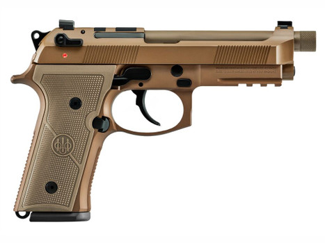Beretta USA JS92QM9A4G M9A4 Centurion 9mm Luger 5.10" Barrel 10+1, Flat Dark Earth Cerakote Frame, Serrated Steel Optic Cut Slide, Polymer Grip & Decocker Safety