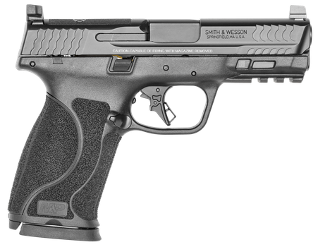 Smith & Wesson 13389 M&P M2.0  Full Size 10mm Auto 15+1, 4" Black Armornite Stainless Steel Barrel, Optic Cut/Serrated Stainless Steel Slide, Matte Black Polymer Frame w/Picatinny Rail                