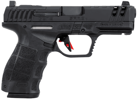 SAR USA SAR9CG3BL SAR9 C Gen3 Compact Frame 9mm Luger 15+1 4" Black Steel Barrel, Black Steel Optic Ready/Ported/Serrated Slide, Black Polymer Frame w/Picatinny Rail, Interchangeable Backstrap Grip   