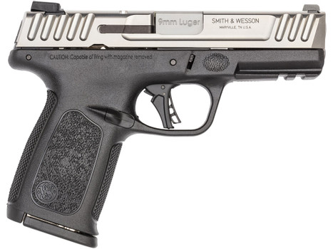 Smith & Wesson 13935 SD9 2.0 Compact Frame 9mm Luger 10+1, 4" Stainless Steel Barrel, Satin Stainless Steel Serrated Slide, Black Polymer Frame w/Picatinny Rail, Black Textured Polymer Grip