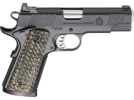 Springfield Armory PC9124 1911 TRP 45 ACP 8+1 4.25" Stainless Match Grade Barrel, Black Cerakote Serrated Carbon Steel Slide & Frame w/Beavertail, VZ Hydra G10 Grip