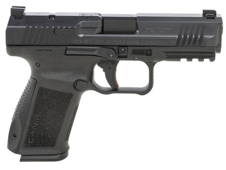 Canik HG5637N Mete SF Compact 9mm Luger 15+1 4.08" Black Steel Barrel, Black Nitride Optic Ready/Serrated Slide, Black Polymer Frame w/Beavertail & Picatinny Rail, Ambidextrous