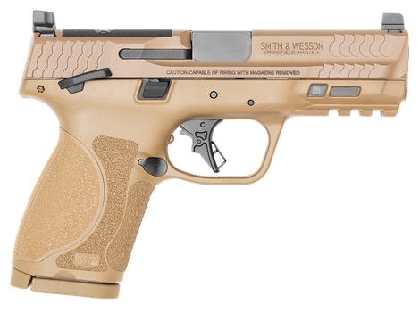 Smith & Wesson 13573 M&P M2.0  Compact 9mm Luger 15+1 4" Stainless Steel Barrel & Optic Cut/Serrated Stainless Steel Slide, Flat Dark Earth Polymer Frame w/Picatinny Rail                              