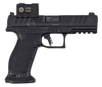Walther Arms 2881225PRO PDP w/Optic Full Size Frame 9mm Luger 18+1 4.50" Polygonal Rifling Barrel Black Optic Ready/Serrated Steel Slide Black Polymer Frame w/Picatinny Rail, Aimpoint Acro Red Dot    