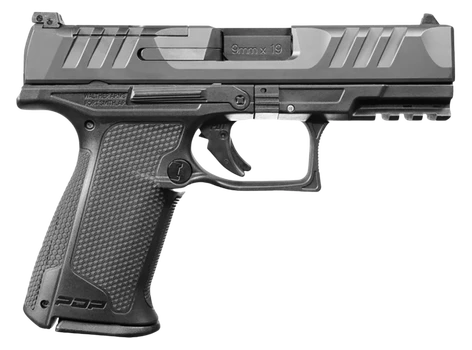 Walther Arms 2842734 PDP F-Series 9mm Luger 15+1 4" Black Steel Barrel, Black Optic Ready/Serrated Slide, Black Polymer Frame w/Picatinny Rail, Black Performance Duty Texture Grips, Ambidextrous      