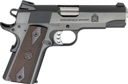 Springfield Armory PX9417 1911 Garrison 9mm Luger 9+1 4.25" Stainless Match Grade Barrel, Blued Serrated Carbon Steel Slide & Frame w/Beavertail, Thinline Wood Grip                                    