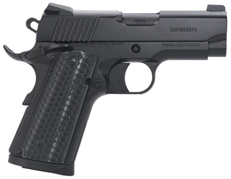 EAA GIRSAN 392050 MC1911 SC Untouchable Sub-Compact Frame 45 ACP 6+1 3.40"  Black Steel Barrel, Black Serrated Steel Slide & Frame w/Beavertail, Black Polymer Grip                                     