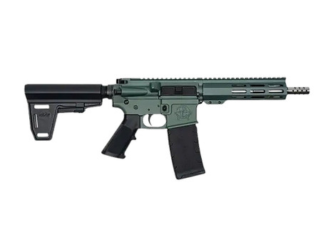 Great Lakes Firearms GL15223SSPBCHG AR-15 223 Wylde 30+1 7.50" Black Nitride Threaded Barrel, M-LOK Handguard, Charcoal Green Cerakote Aluminum Receiver w/Picatinny Rail, Black Polymer Mil-Spec Grip