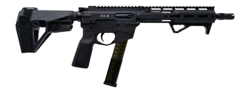 Freedom Ordance FX9P10E-BLK FX9P Elite 9mm Luger 10" Black Nitride Threaded Barrel, Black Anodized Aluminum Receiver w/Picatinny Rail, M-LOK Handguard, Black Polymer SB Tactical SBA5 Brace, Black Poly