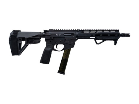 Freedom Ordance FX9P10E-BLK FX9P Elite 9mm Luger 10" Black Nitride Threaded Barrel, Black Anodized Aluminum Receiver w/Picatinny Rail, M-LOK Handguard, Black Polymer SB Tactical SBA5 Brace, Black Poly