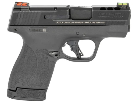 Smith & Wesson 13254 M&P Performance Center Shield Plus 9mm Luger 3.10" Ported Barrel 10+1 Or 13+1, Black Polymer Frame, Ported Armornite Slide, Fiber Optics Sights, Manual Safety