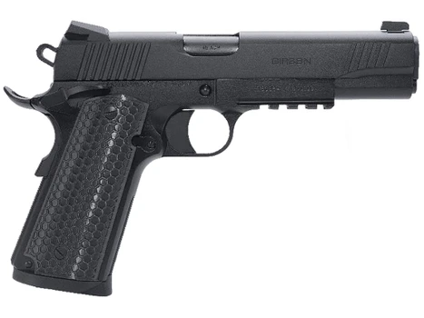 Girsan 392061 MC1911 S Untouchable Full Size Frame 9mm Luger 9+1 5" Black Steel Barrel, Black Serrated Steel Slide & Frame w/Beavertail & Picatinny Rail, Black Polymer Grip