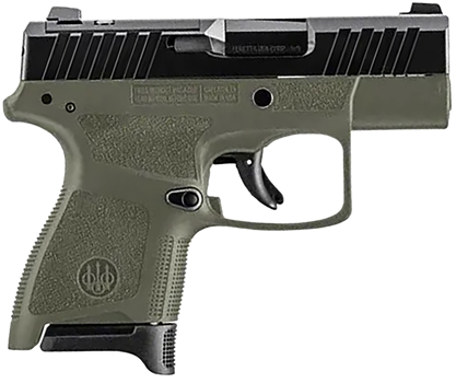Beretta USA JAXN9278A1 APX A1 Carry Micro-Compact Frame 9mm Luger 8+1 3" Blued Steel Barrel, Black Serrated Steel Slide, OD Green Polymer Frame, Polymer Grip                                           