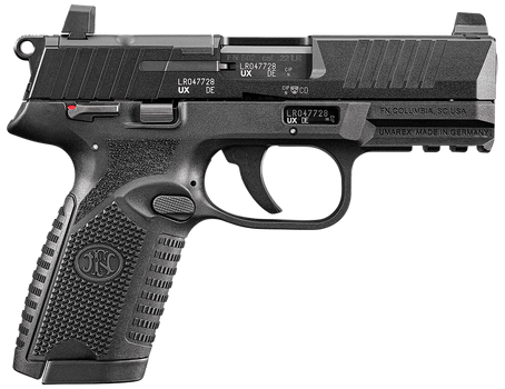 FN 66101013 502 MRD Full Size 22 LR 10+1 4" Black Target Crown Steel Barrel/Black PVD Optic Ready/Serrated Slide/Black Polymer Frame w/Accessory Rail/Black Textured Polymer Grips Ambidextrous         