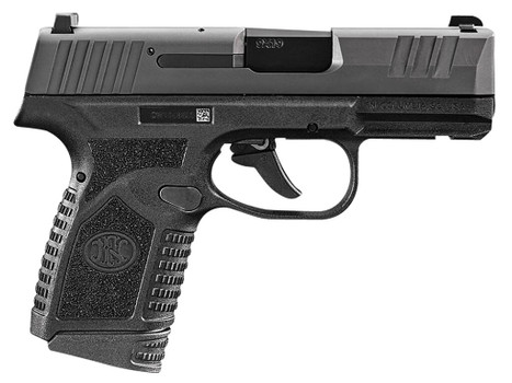 FN 66101408 Reflex Micro-Compact Frame 9mm Luger 15+1/11+1, 3.30" Black Target Crown Steel Barrel, Black PVD Serrated Steel Slide & Polymer Frame w/Picatinny Rail, Ambidextrous