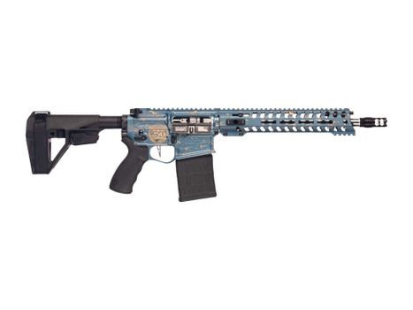 Patriot Ordnance Factory 02552 Rogue 250th Anniversary Limited Edition 308 Win 20+1 12.50" Match Grade Barrel, America 250 Cerakote Aluminum Receiver w/Picatinny Rail, M-LOK Handguard, Black Polymer S