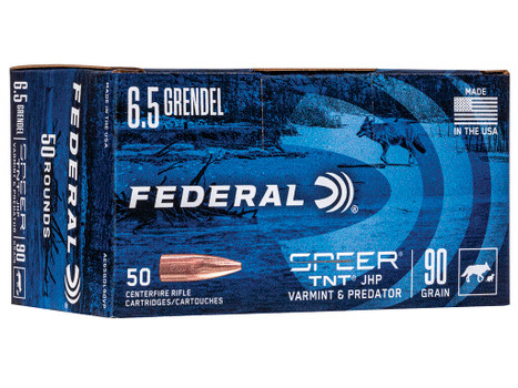 Federal AE65GDL90VP American Eagle Varmint & Predator 6.5Grendel 90gr Jacketed Hollow Point 50 Per Box/5 Case