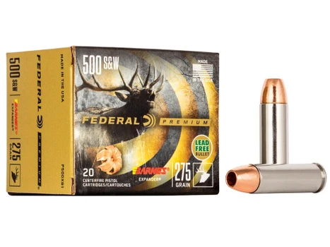 Federal P500XB1 Premium 500S&W Mag 275gr Barnes Expander BRX 20 Per Box/10 Case