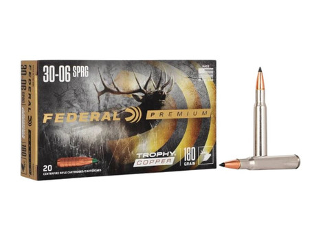 Federal P3006TC1 Premium 30-06Springfield 180gr Trophy Copper 20 Per Box/10 Case