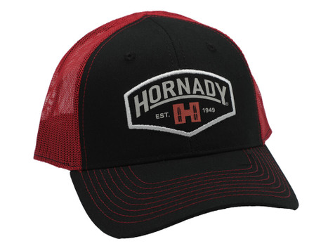 Hornady 99214 Established Mesh Cap Black Red Structured