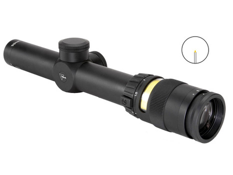 Trijicon 200052 AccuPoint Black Hardcoat Anodized 1-4x 24mm 30mm Tube Illuminated Amber Triangle Post Reticle