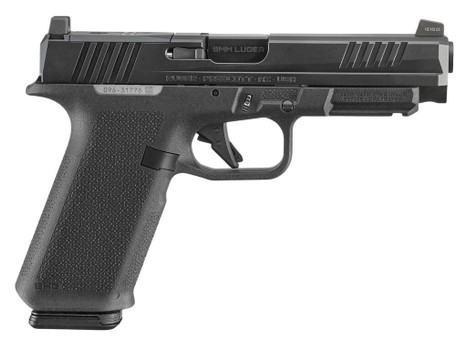 Ruger 19444 RXM 9mm Luger 17+1 4.50" Black FNC Nitride Alloy Steel Barrel & Optic Ready/Serrated Slide, Black Polymer Frame w/Accessory Rail, Textured Grip, RMR/RMSc/DeltaPoint Pro Footprint