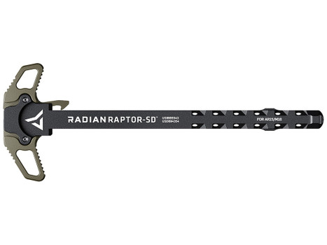 Radian Weapons R0376 Raptor SD Ambi Charging Handle, Radian OD, Gas Ported Shaft, Fits Mil-Spec AR-15/M16 Platform
