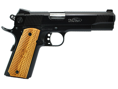TriStar 85614 American Classic II 1911 9mm Luger 9+1, 5" Stainless Steel Barrel, Blued Serrated Steel Slide, Blued Steel Frame w/Beavertail, Wood Grip