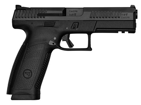 CZ-USA 91540 P-10 F 9mm Luger 19+1 4.50" Black Steel Barrel, Black Nitride Serrated Steel Slide, Black Polymer Frame w/Picatinny Rail, Black Interchangeable Backstrap Grip