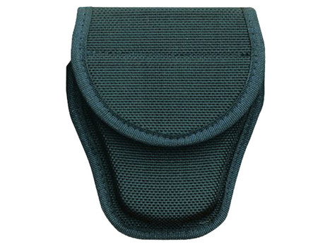 Bianchi 17390 7300 Covered Handcuff Case Standard Linked Handcuffs Accumold Black Basketweave 2.25" Hook & Loop
