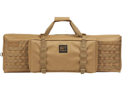 Bulldog BDT3038T BDT Tactical Single 38" Tan Nylon, Padded Shoulder Strap, Adjustable Velcro Ties, Extra Magazine Compartment