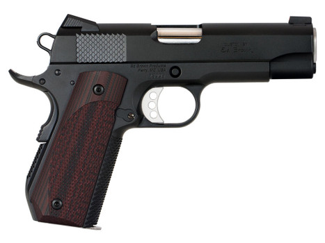 Ed Brown KC18G4 1911 Kobra Carry 45 ACP 7+1 4.25" Stainless Recessed Crown Barrel, Black Gen4 Snakeskin Serrated Carbon Steel Slide & Frame w/Beavertail, Laminate Wood Grip