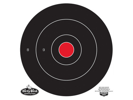 Birchwood Casey 35012 Dirty Bird 12" Bullseye Tagboard Hanging Black/White 12 PK