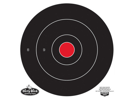 Birchwood Casey 35012 Dirty Bird 12" Bullseye Tagboard Hanging Black/White 12 PK