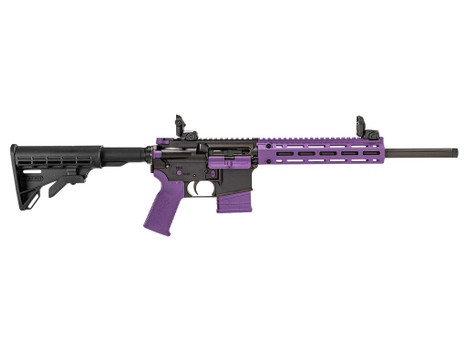 Tippmann Arms A101335 M4-22 LTE 22 LR 10+1 16" Black Parkerized Threaded Barrel, Matte Black Aluminum Receiver w/Picatinny Rail, Purple M-LOK Handguard. Composite Forend. Black Polymer Stock. Purple G