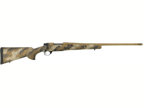 Howa HFN243SE 1500 Fence Line 243 Win 5+1 22" Flat Dark Earth Cerakote Threaded Barrel, Flat Dark Earth Cerakote Aluminum Drilled & Tapped Receiver, Scorched Earth Camo Fixed Synthetic Stock, Right Ha